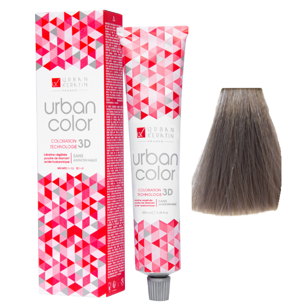 Coloration sans ammoniaque blond cendré mat 7.11 Urban Color URBAN KERATIN 100 ml