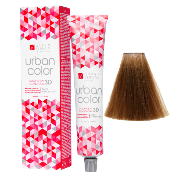 Coloration sans ammoniaque blond clair doré 8.3 Urban Color URBAN KERATIN 100 ml