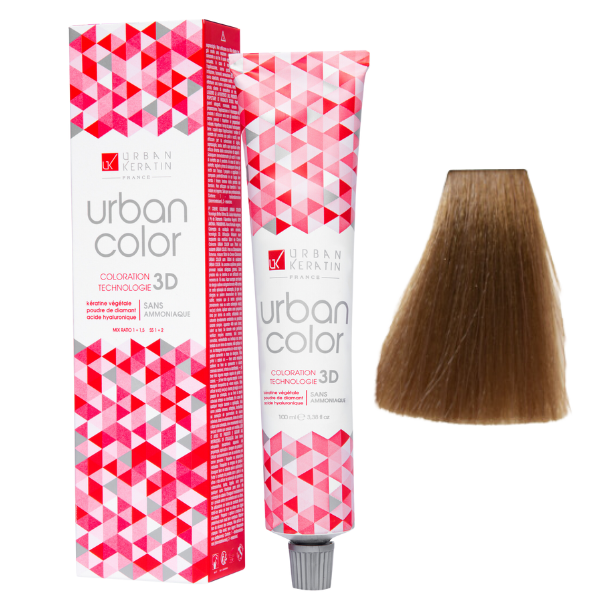 Coloration sans ammoniaque blond clair naturel 8 Urban Color URBAN KERATIN 100 ml