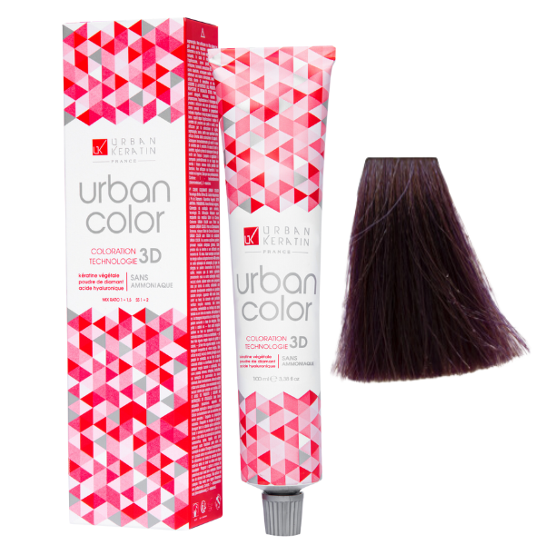 Coloration sans ammoniaque blond clair violine intense 7.20 Urban Color URBAN KERATIN 100 ml