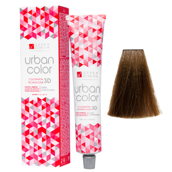 Coloration sans ammoniaque blond doré 7.3 Urban Color URBAN KERATIN 100 ml