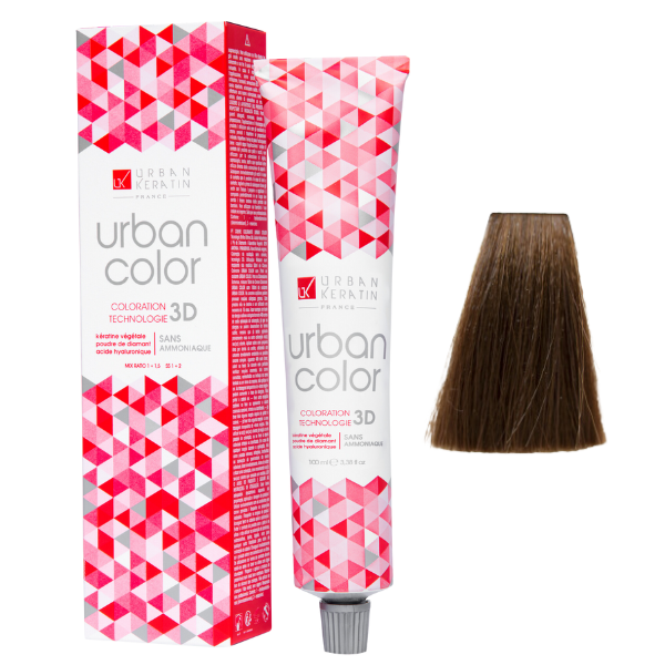 Coloration sans ammoniaque blond doré cendré beige 7.31 Urban Color URBAN KERATIN 100 ml