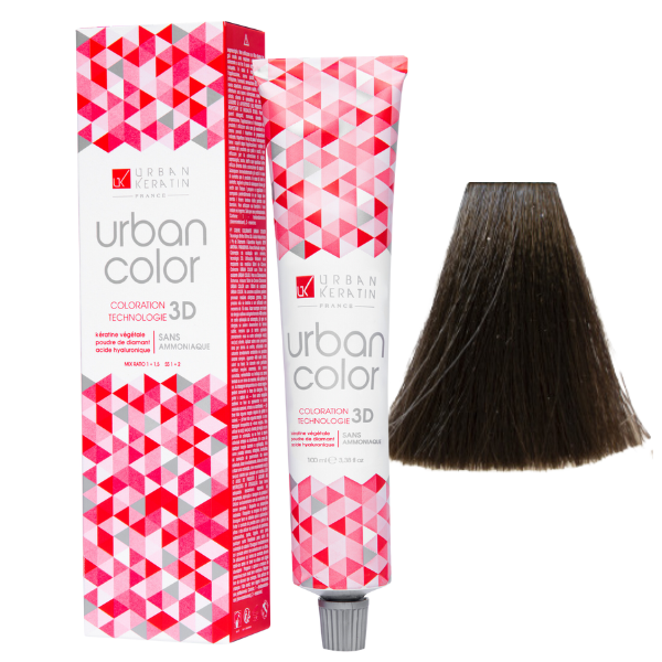 Coloration sans ammoniaque blond foncé cendré 6.1 Urban Color URBAN KERATIN 100 ml