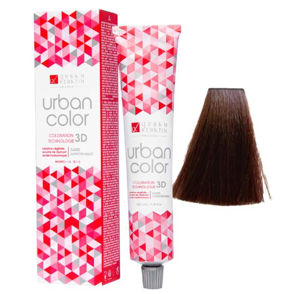 Coloration sans ammoniaque blond foncé cuivré rouge 6.46 Urban Color URBAN KERATIN 100 ml