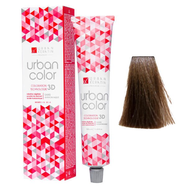 Coloration sans ammoniaque blond foncé doré 6.3 Urban Color URBAN KERATIN 100 ml