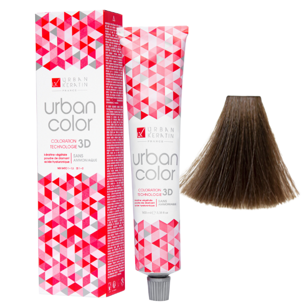 Coloration sans ammoniaque blond foncé doré cendré beige 6.31 Urban Color URBAN KERATIN 100 ml