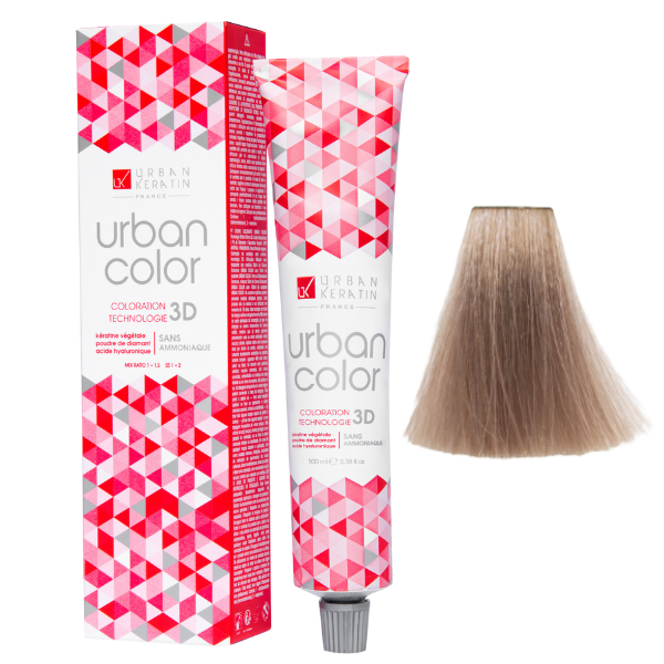 Coloration sans ammoniaque blond très clair cendré doré beige 9.13 Urban Color URBAN KERATIN 100 ml