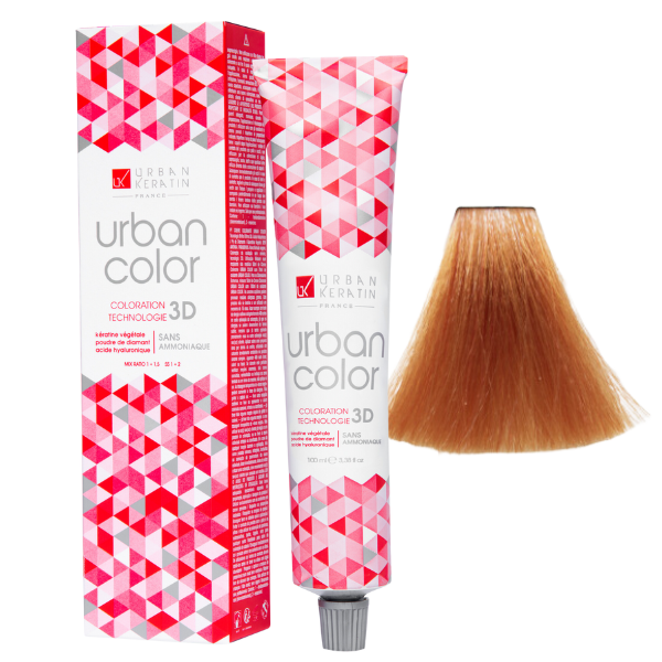 Coloration sans ammoniaque blond très clair cuivré 9.4 Urban Color URBAN KERATIN 100 ml