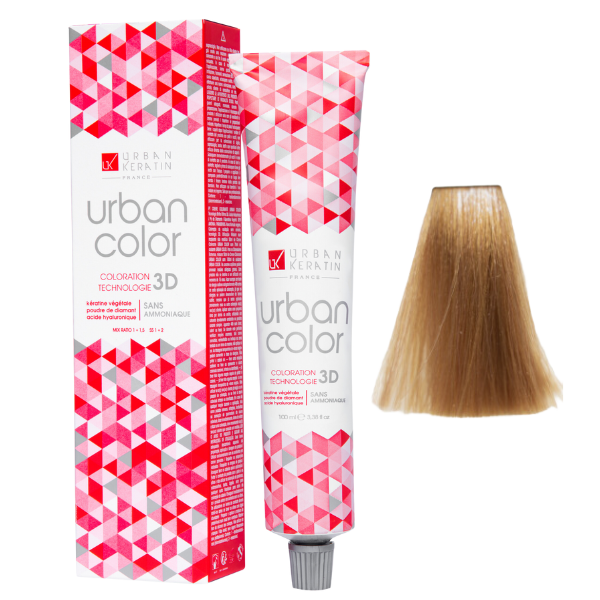 Coloration sans ammoniaque blond très clair doré 9.3 Urban Color URBAN KERATIN 100 ml