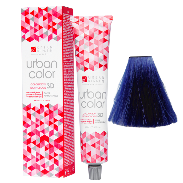 Coloration sans ammoniaque booster bleu Urban Color URBAN KERATIN 100 ml