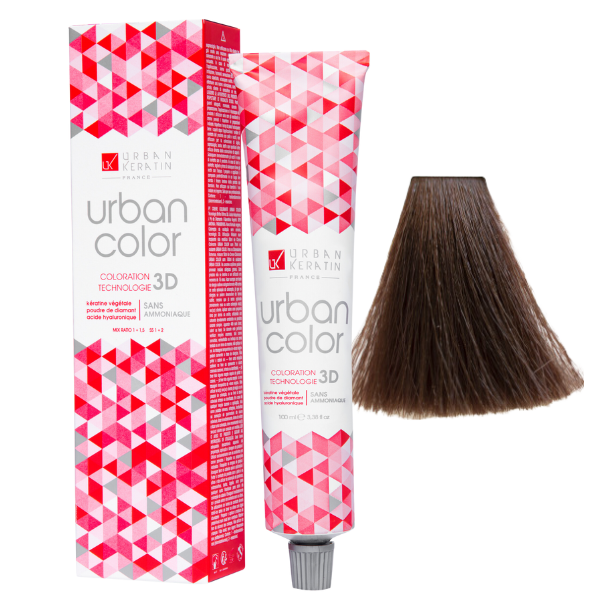 Coloration sans ammoniaque châtain clair moka 5.8 Urban Color URBAN KERATIN 100 ml