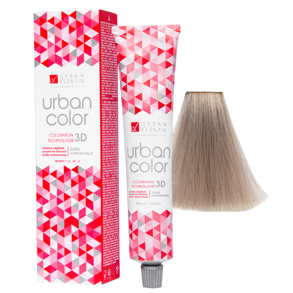 Coloration sans ammoniaque super blond platine irisé super éclaircissant 902 Urban Color URBAN KERATIN 100 ml