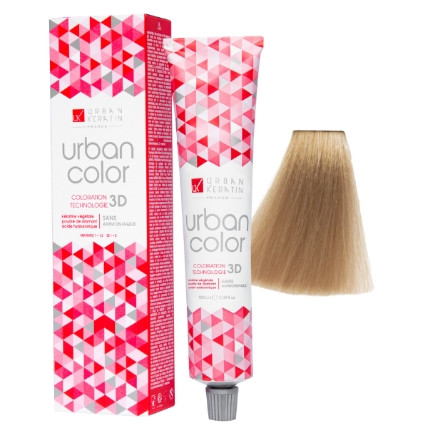 Coloration sans ammoniaque super blond platine super éclaircissant 900 Urban Color URBAN KERATIN 100 ml