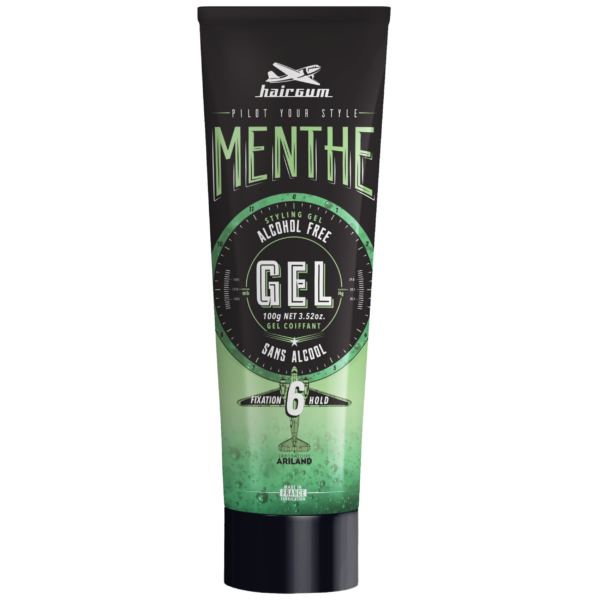 gel coiffant sans alcool effet mouillé hairgum menthe